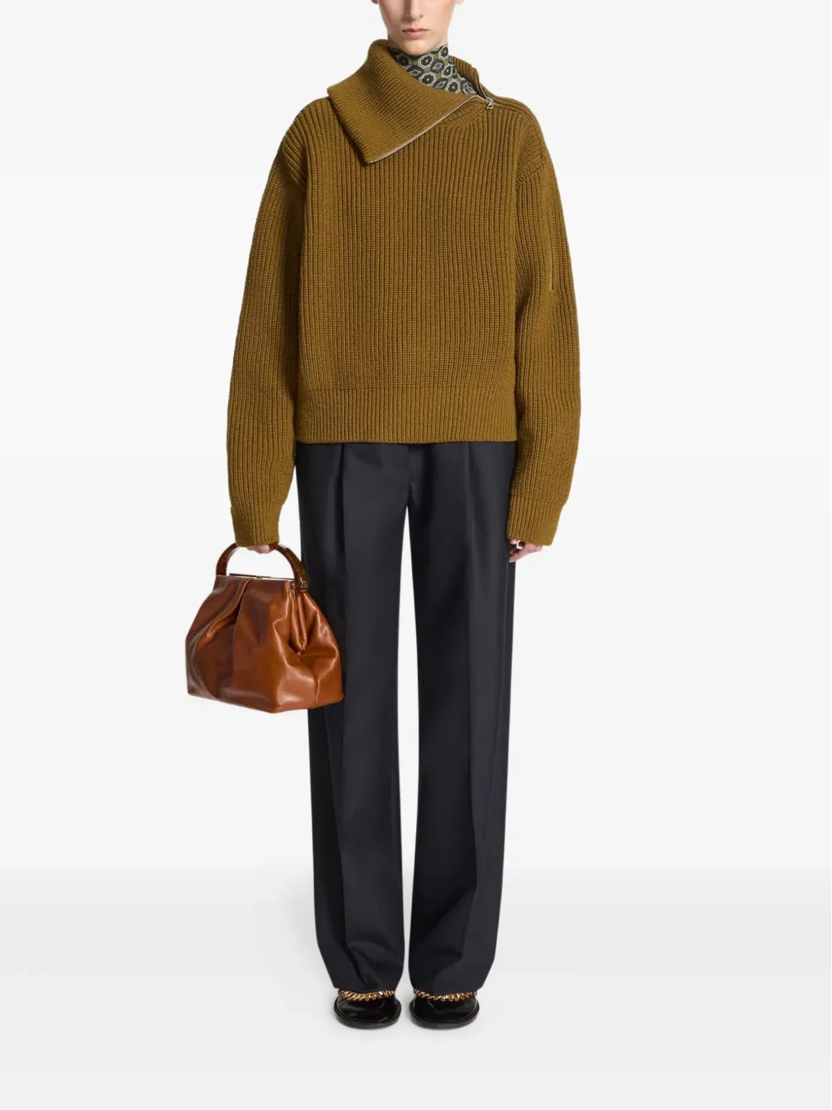 DRIES VAN NOTEN プリーツ入りウールパンツ - 画像2