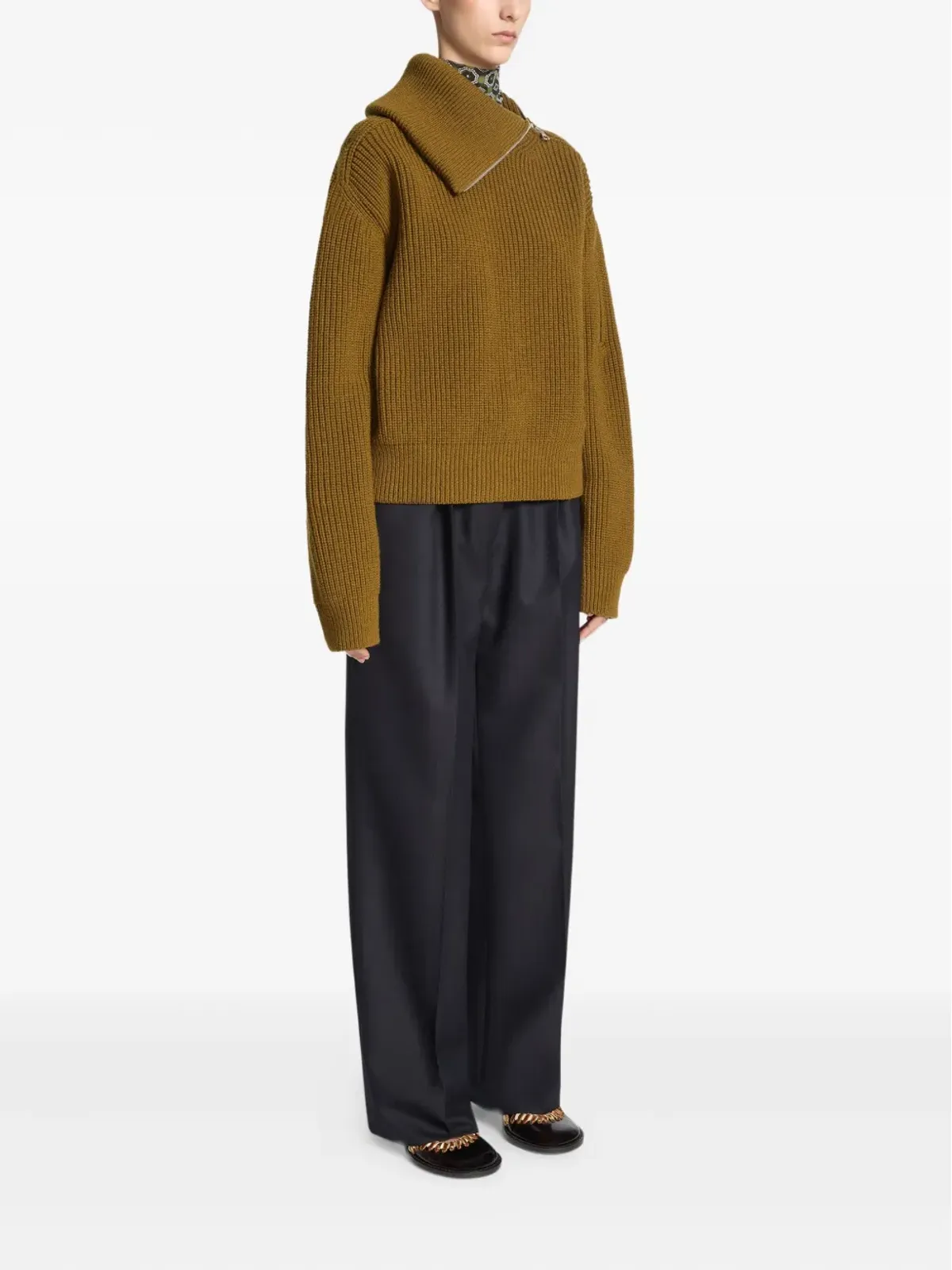DRIES VAN NOTEN プリーツ入りウールパンツ - 画像3