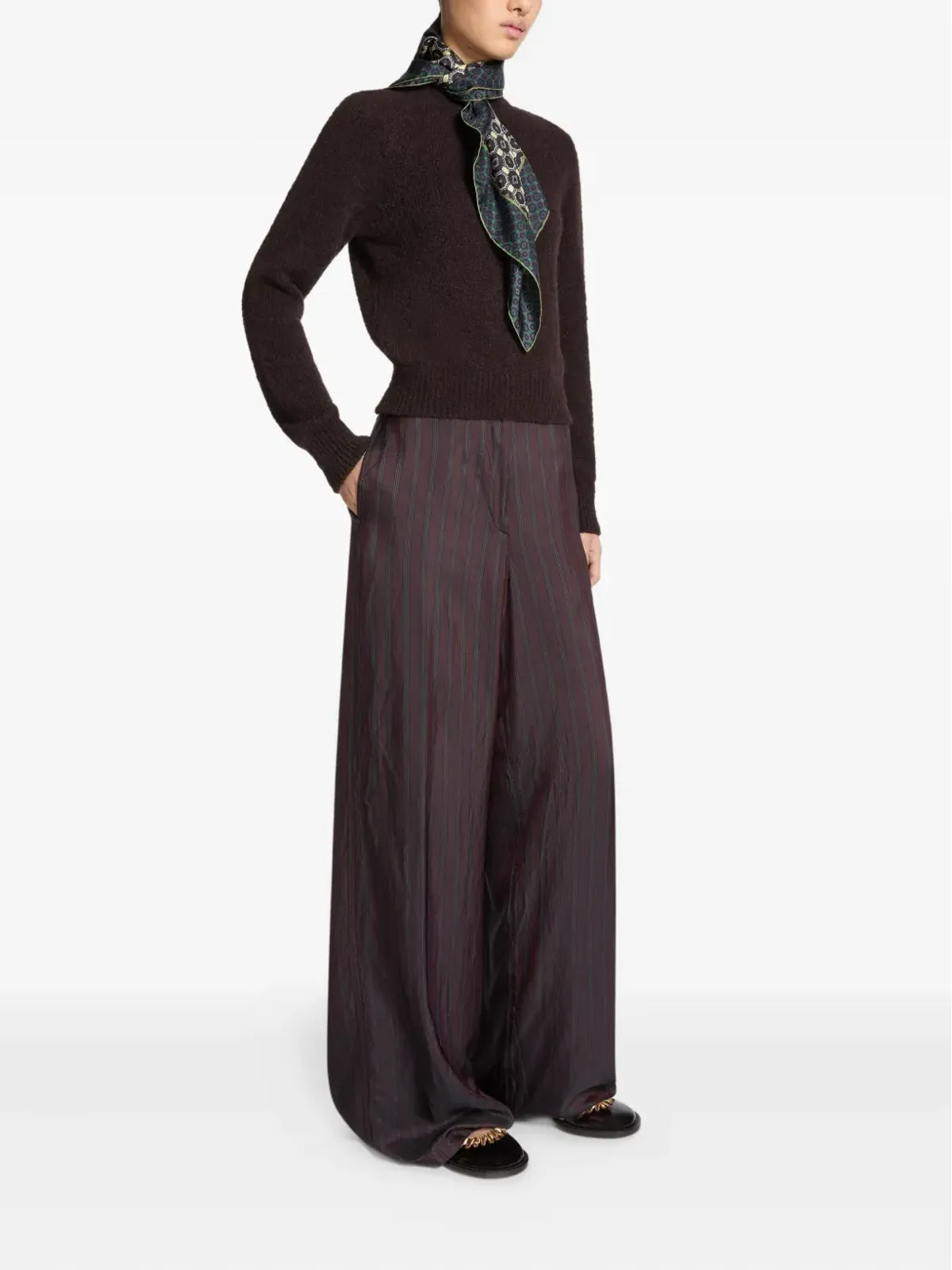 DRIES VAN NOTEN ピンストライプパンツ - 画像3
