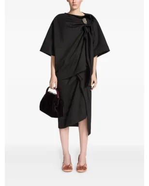 DRIES VAN NOTEN ドレープ ブローチ Tシャツ - サムネイル2