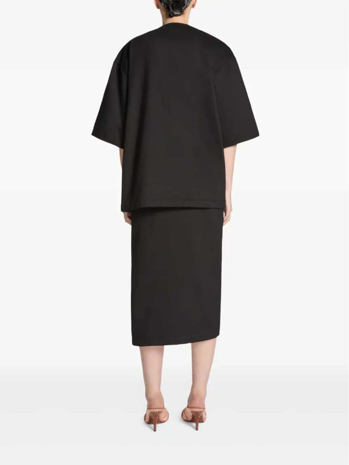 DRIES VAN NOTEN ドレープ ブローチ Tシャツ - 画像4