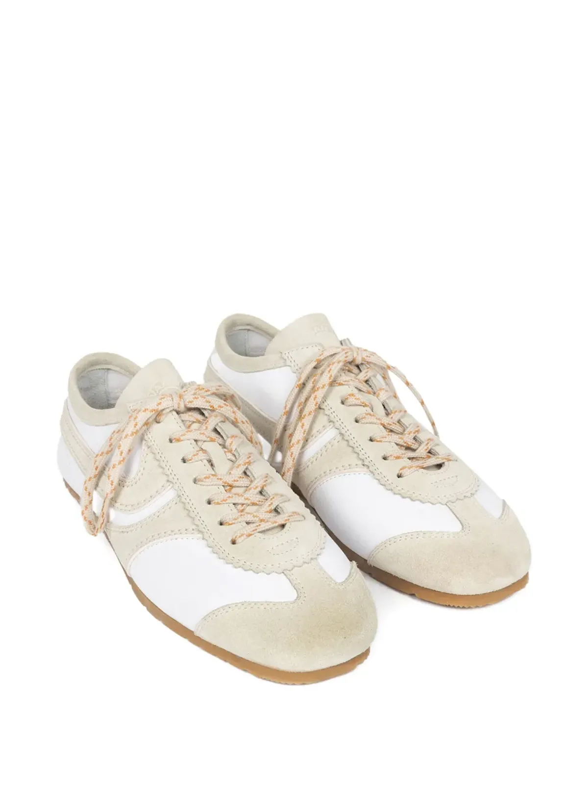 DRIES VAN NOTEN スエードパネルドスニーカー - ホワイト - 画像2
