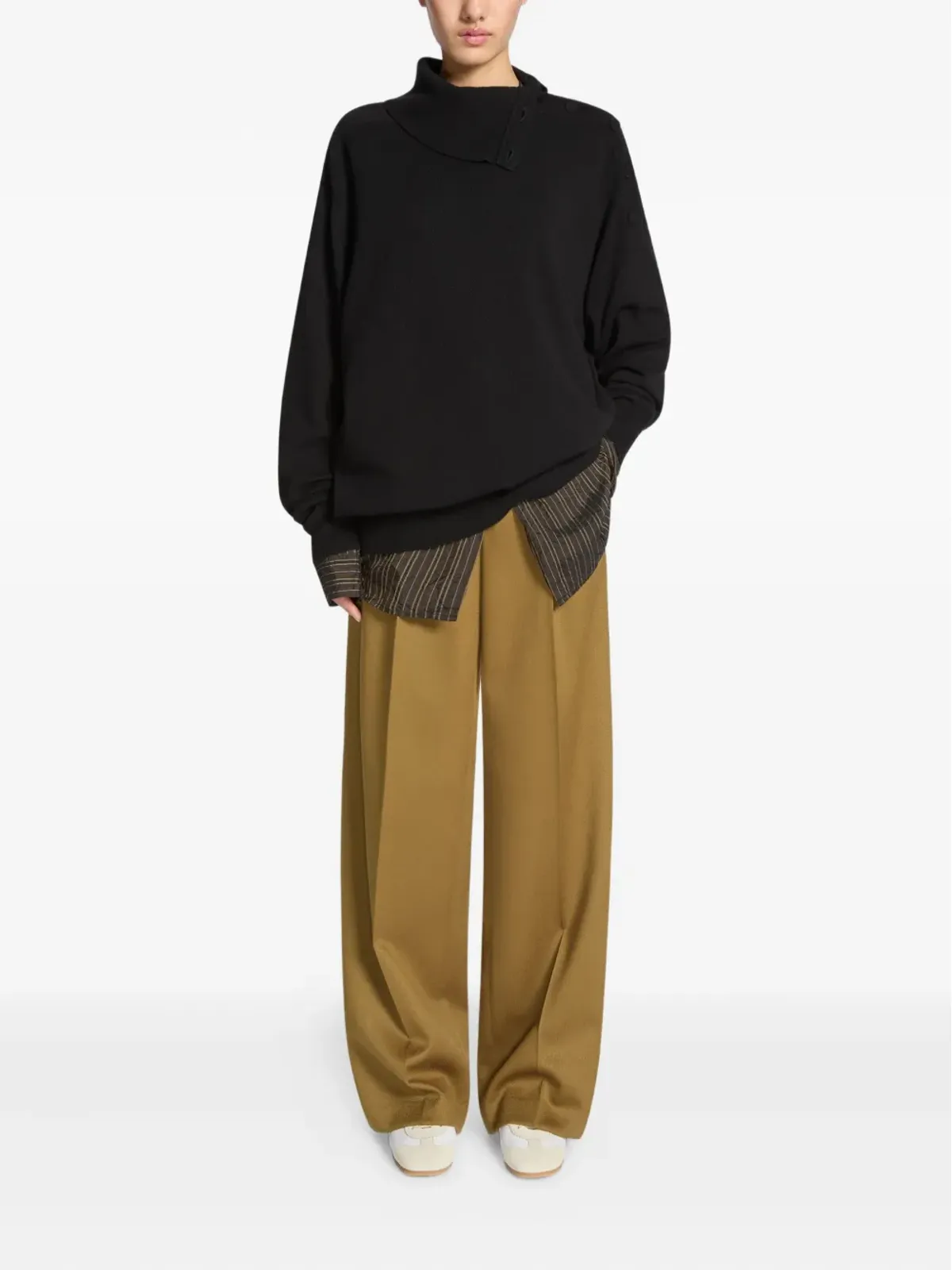 DRIES VAN NOTEN スエードパネルドスニーカー - ホワイト - 画像4