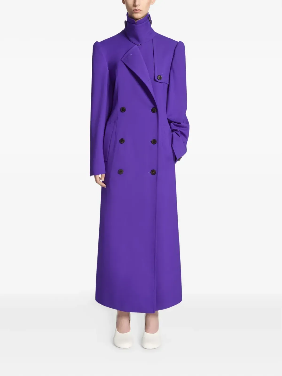 DRIES VAN NOTEN ダブルブレストベルトコート - 画像2