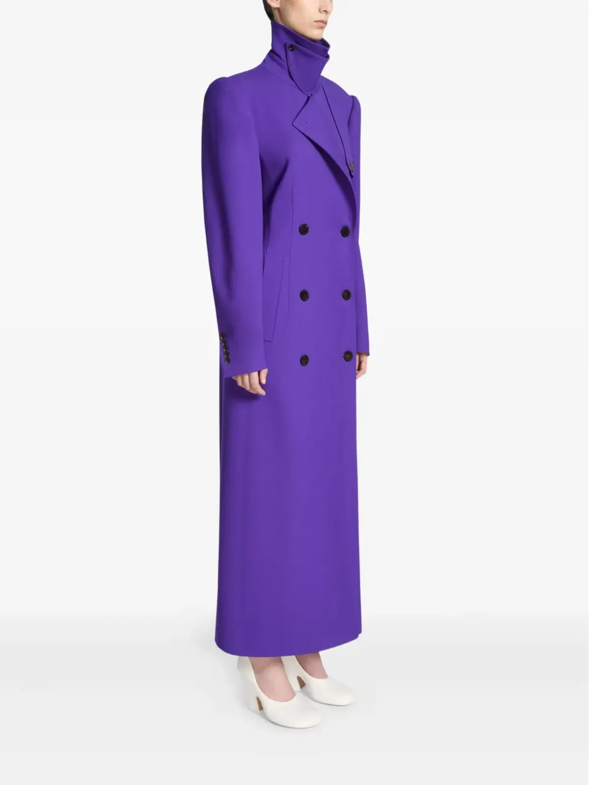 DRIES VAN NOTEN ダブルブレストベルトコート - 画像3
