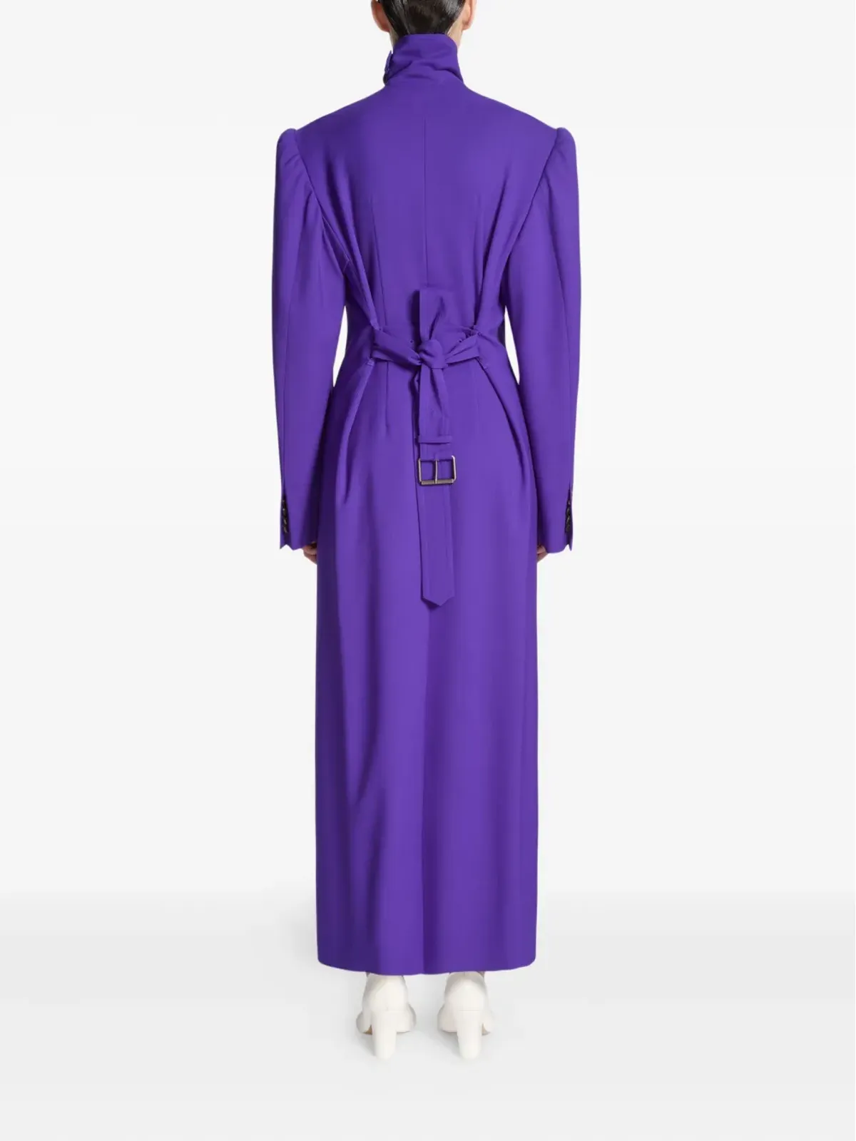 DRIES VAN NOTEN ダブルブレストベルトコート - 画像4