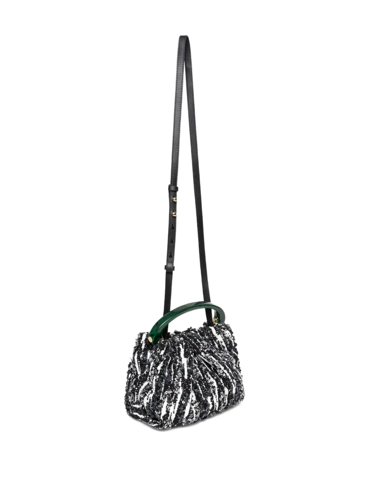 DRIES VAN NOTEN プリーツ スパンコール バッグ - 画像3