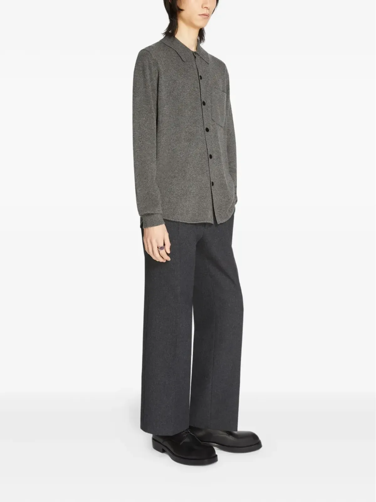DRIES VAN NOTEN カシミヤニットシャツ - 画像3