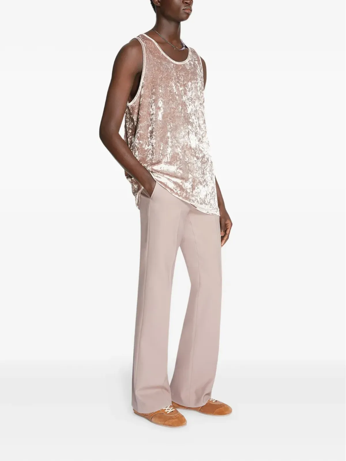 DRIES VAN NOTEN ベルベットタンクトップ - 画像3