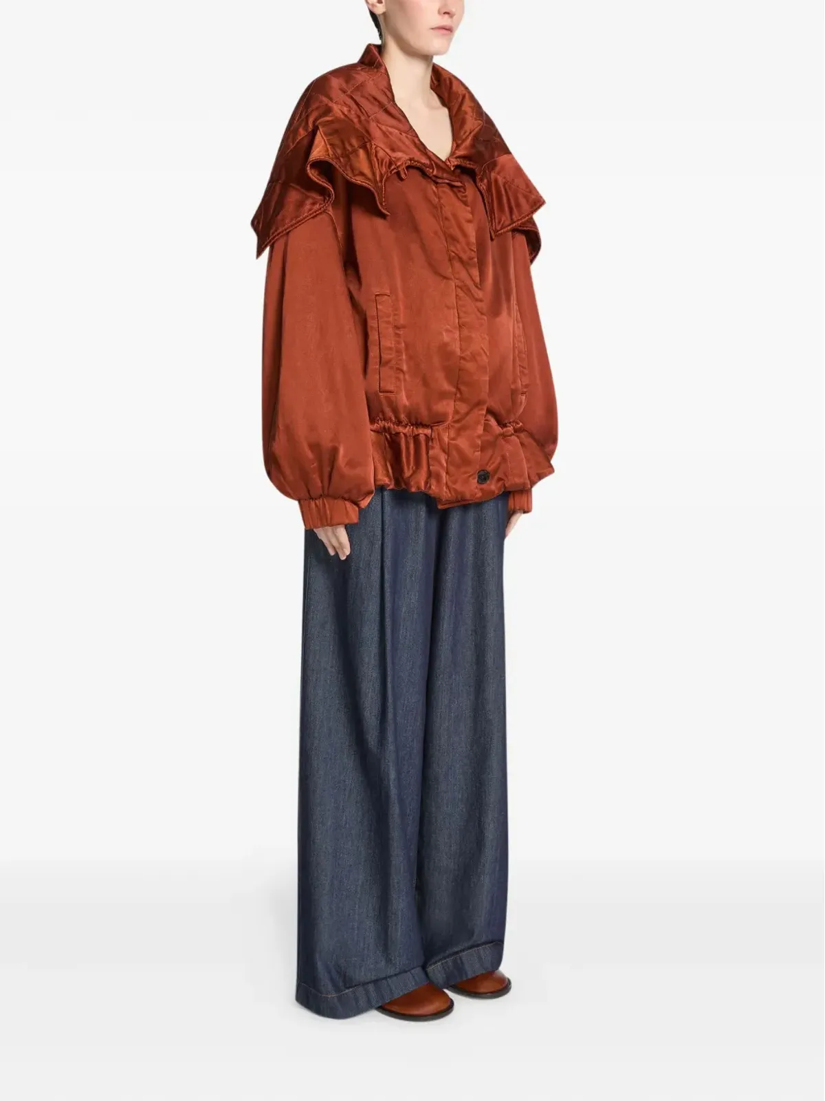 DRIES VAN NOTEN キルティング・フリルヘムジャケット - 画像3