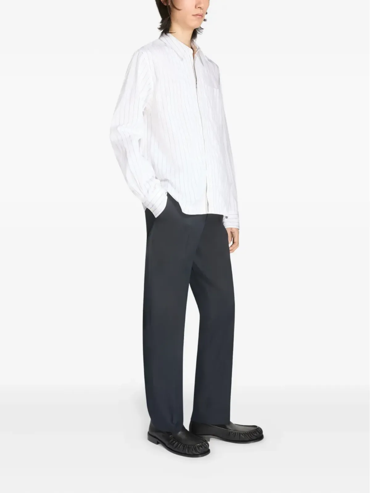 DRIES VAN NOTEN コットン混紡ストレートパンツ - 画像3