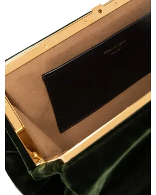 DRIES VAN NOTEN プリーツディテールベルベットクラッチバッグ - サムネイル4