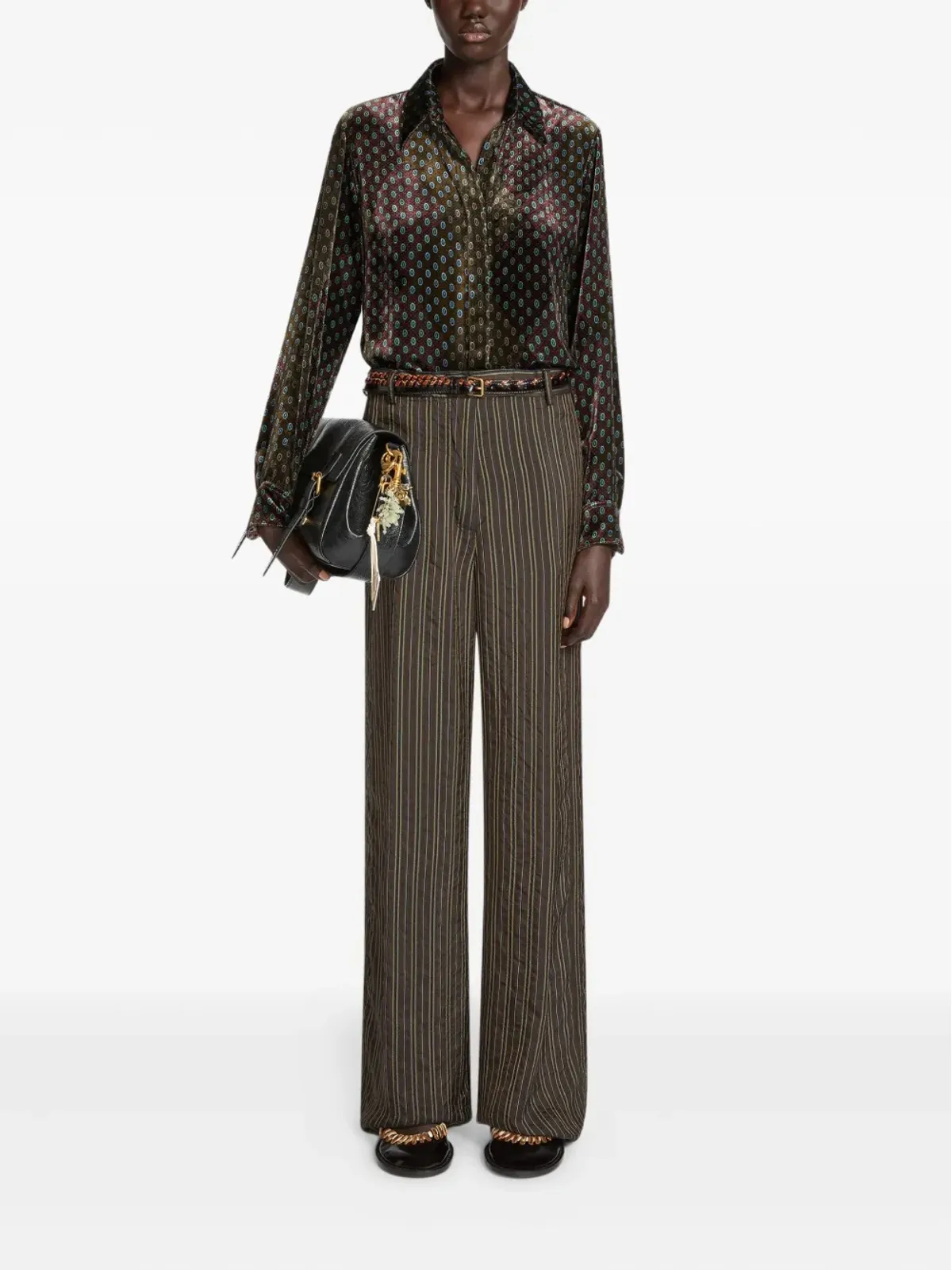 DRIES VAN NOTEN バックル式レザーショルダーバッグ - 画像2