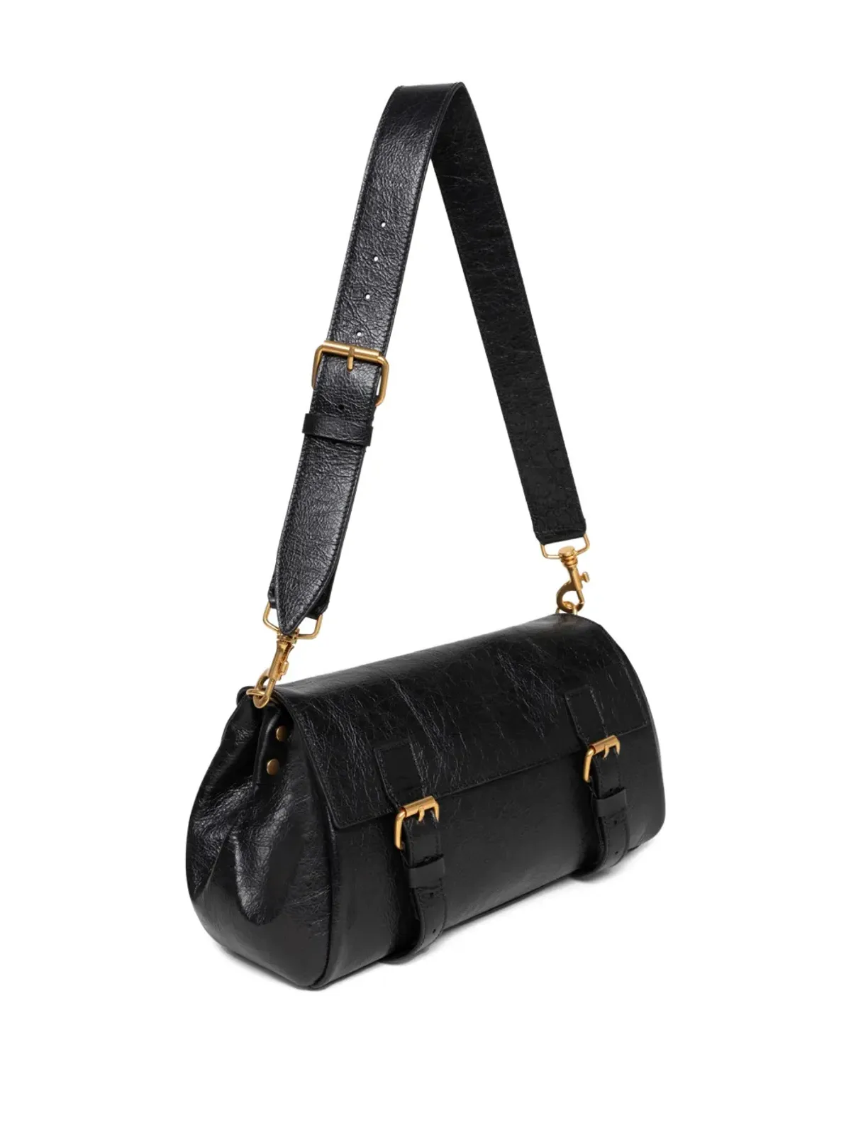 DRIES VAN NOTEN バックル式レザーショルダーバッグ - 画像3