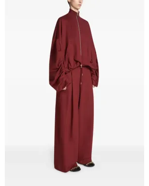 DRIES VAN NOTEN プリーツ入りドローストリング トラックパンツ - レッド - サムネイル3