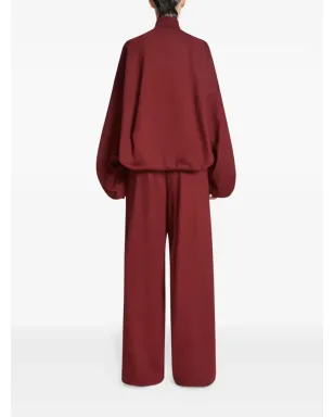 DRIES VAN NOTEN プリーツ入りドローストリング トラックパンツ - レッド - サムネイル4