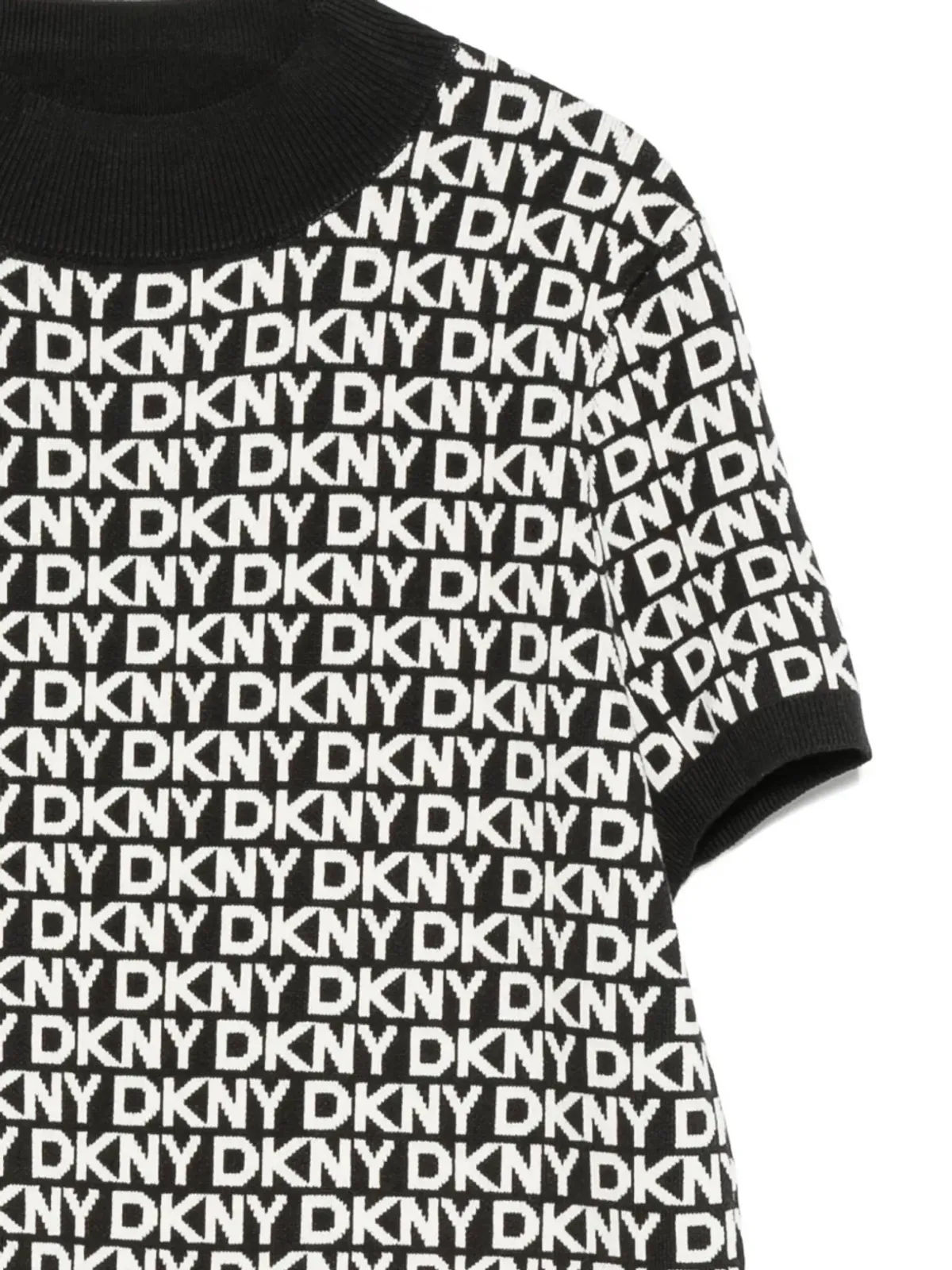 DKNY ロゴ柄トップ - ブラック - 画像3