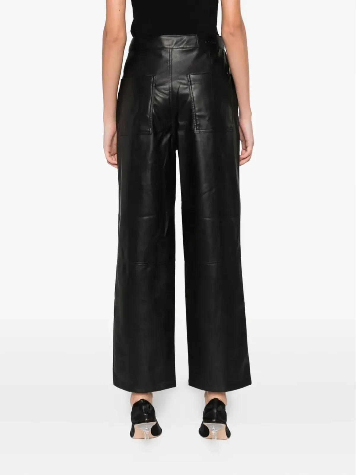 DKNY フェイクレザーパンツ - 画像4