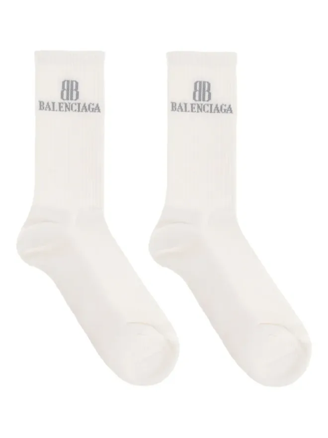 Balenciaga Balenciaga ロゴ刺繍リブソックスの商品画像