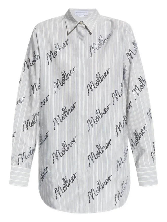 Stella McCartney Stella McCartney スパンコール付きストライプシャツの商品画像