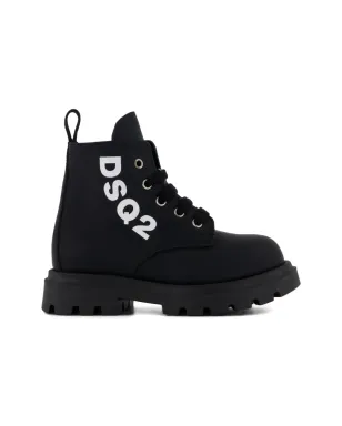 DSQUARED2 KIDS レースアップジップブーツ - ブラック - サムネイル2
