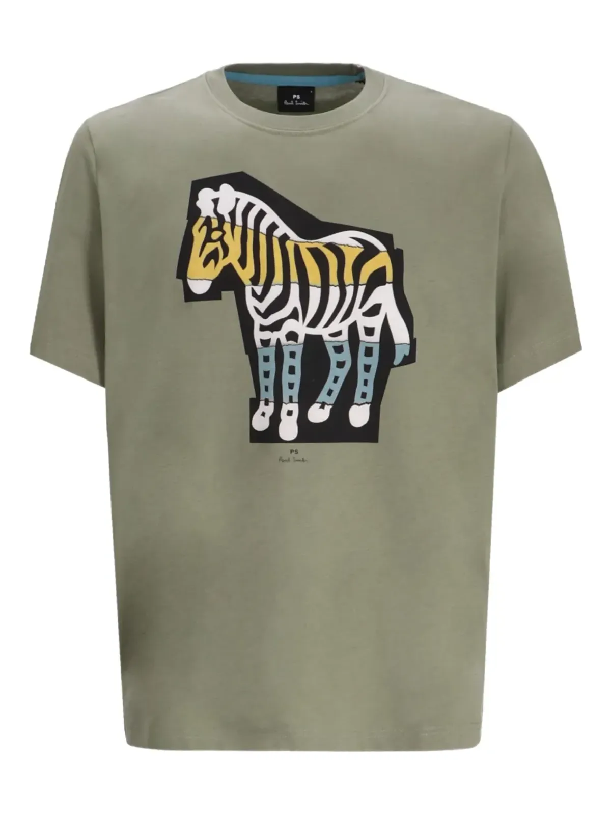 Paul Smith ゼブラ柄コットンTシャツ グリーン - 画像2