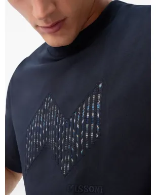 Missoni embroidered-detail T-shirt - Blue - サムネイル4