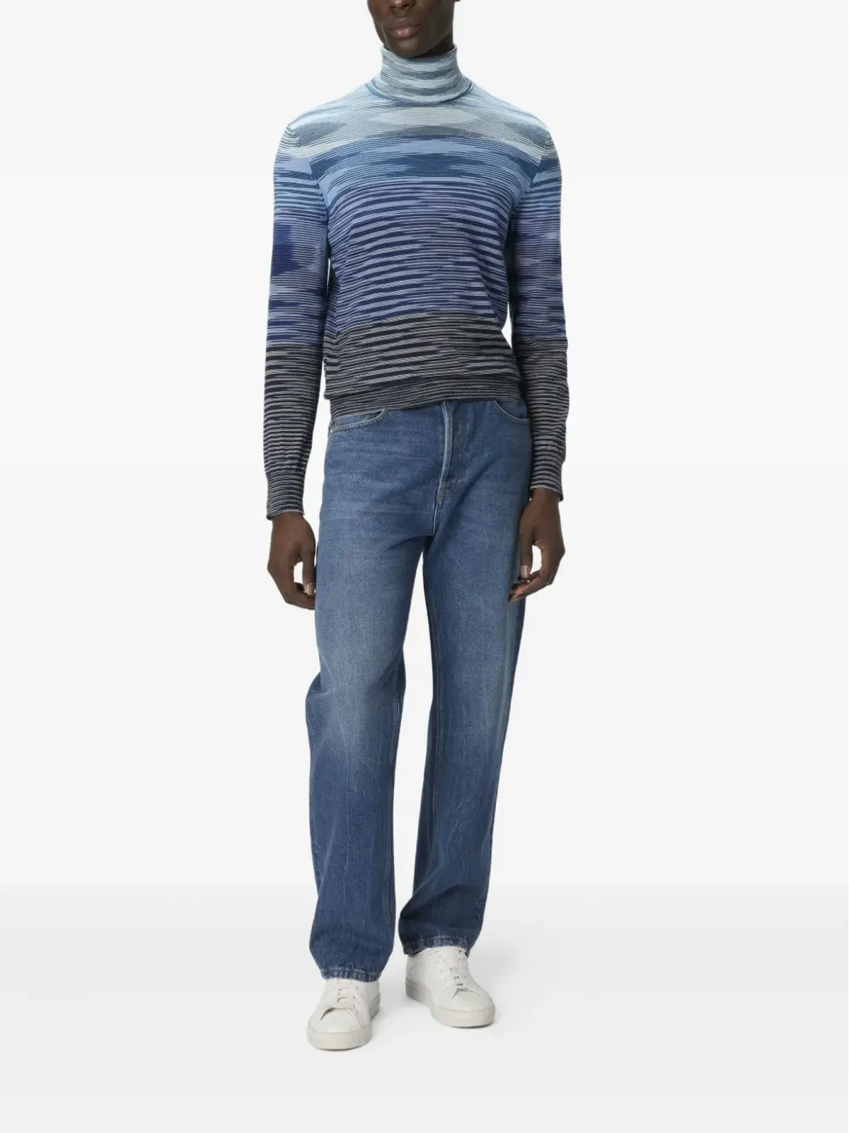 Missoni ストライプ柄タートルネックセーター - 画像2