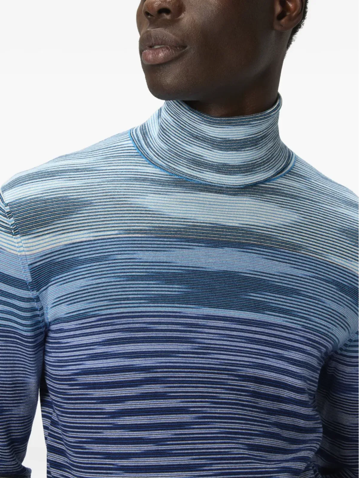 Missoni ストライプ柄タートルネックセーター - 画像4