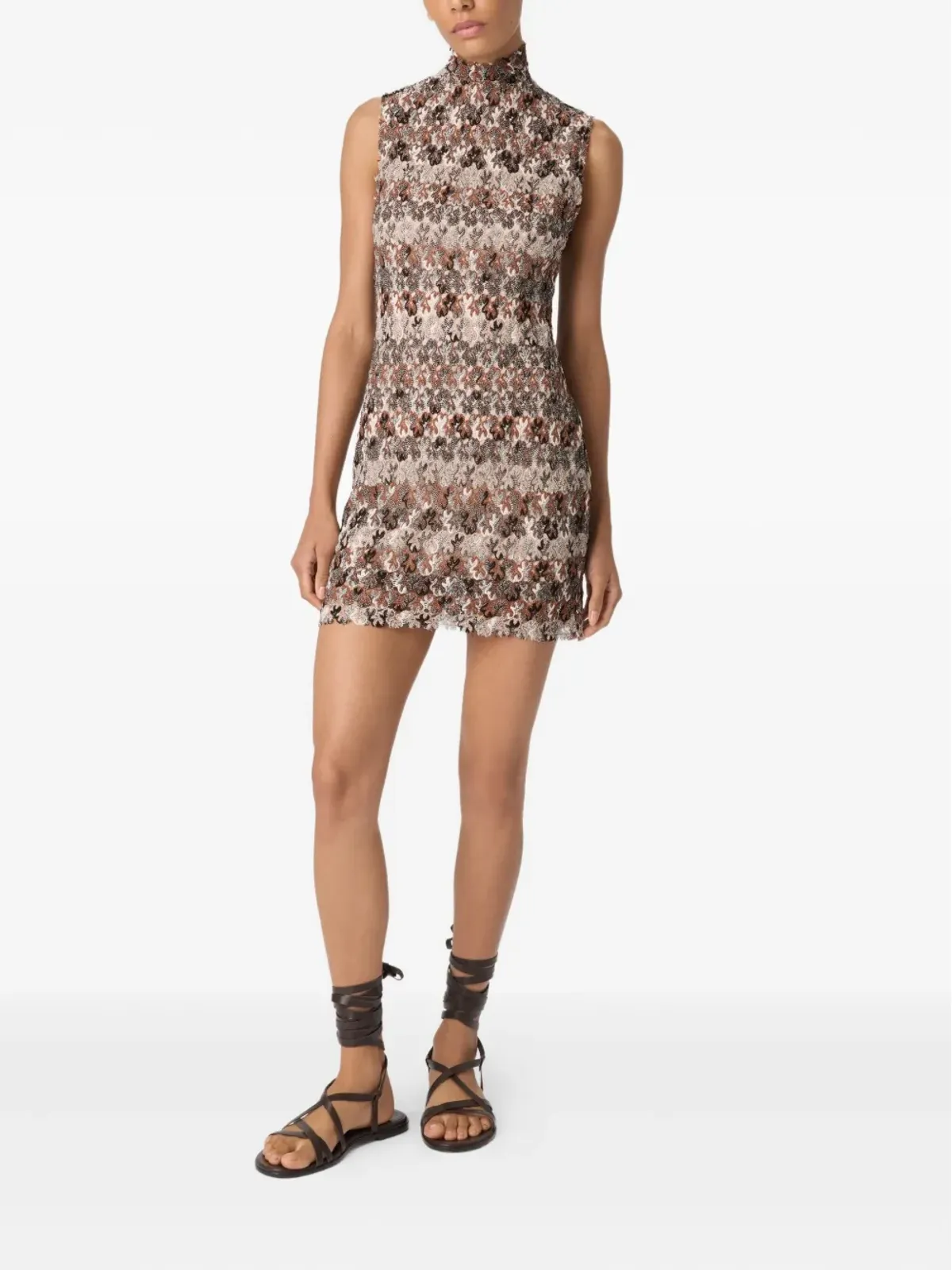 Missoni フローラルレース ノースリーブ ミニドレス - 画像2