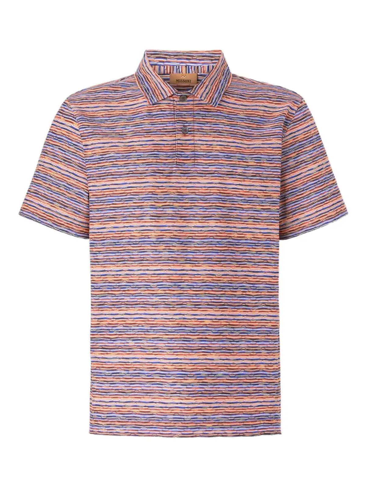 Missoni ストライプ柄の半袖ポロシャツ ピンク - 画像1