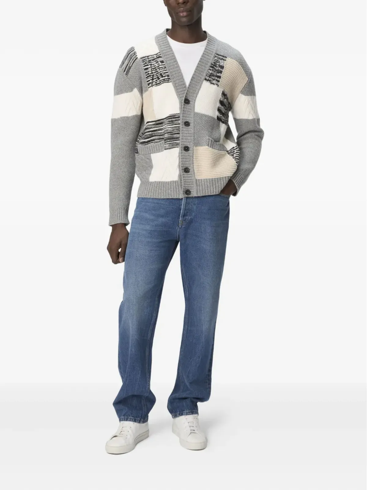 Missoni パッチワーク柄 ケーブルニット カーディガン - 画像2