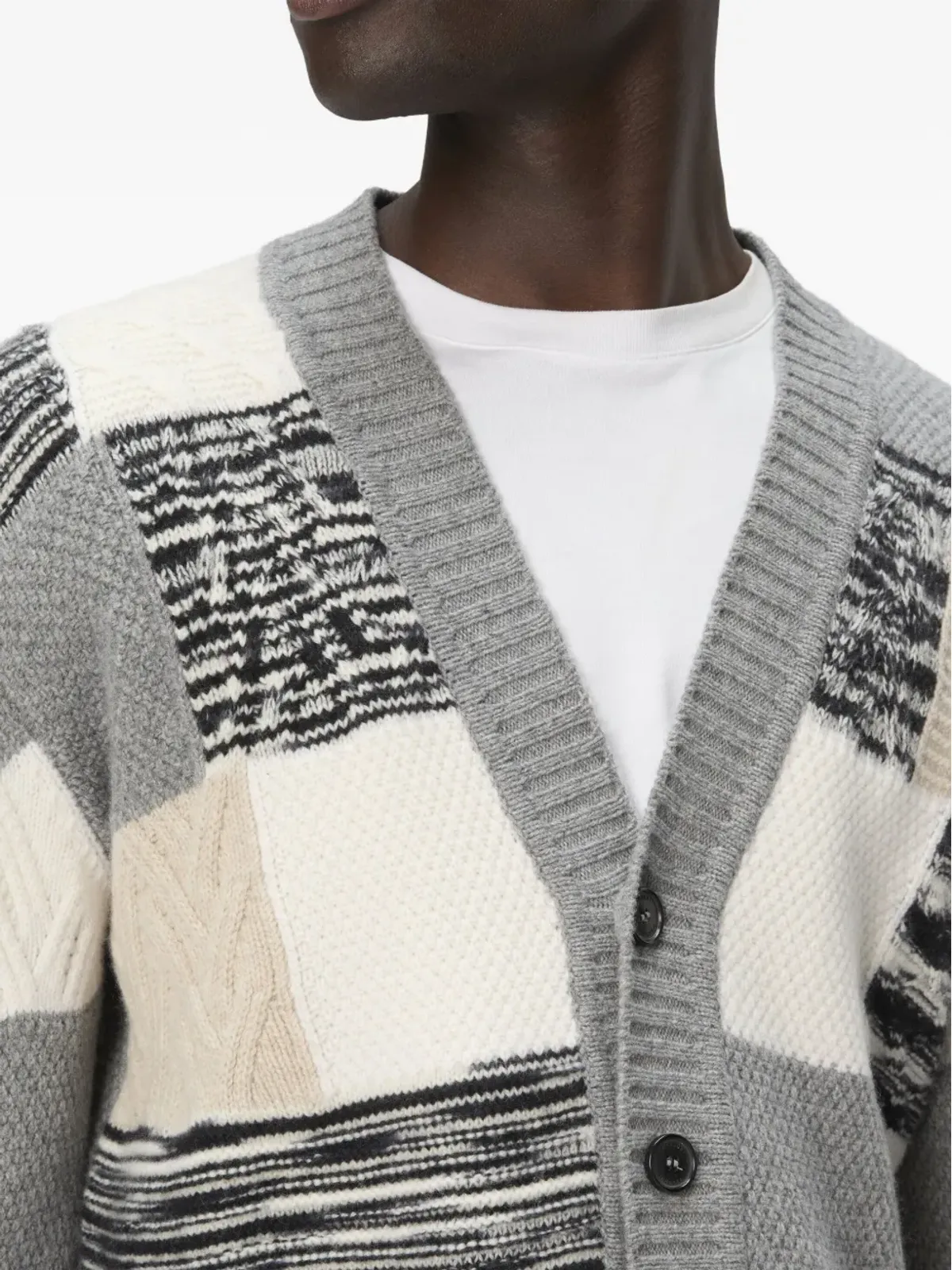 Missoni パッチワーク柄 ケーブルニット カーディガン - 画像4