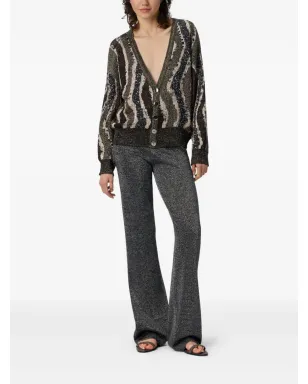 Missoni メタリックエフェクト フレアパンツ - グレー - サムネイル2