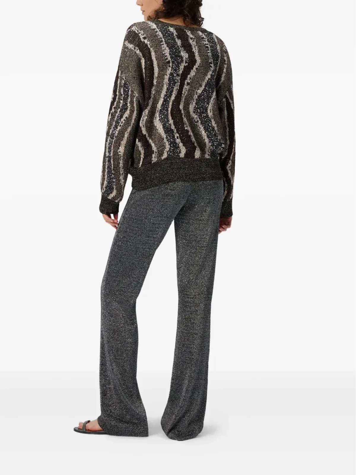 Missoni メタリックエフェクト フレアパンツ - グレー - 画像3