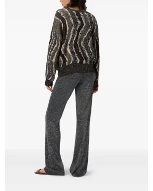 Missoni メタリックエフェクト フレアパンツ - グレー - サムネイル3