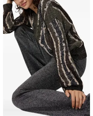 Missoni メタリックエフェクト フレアパンツ - グレー - サムネイル4