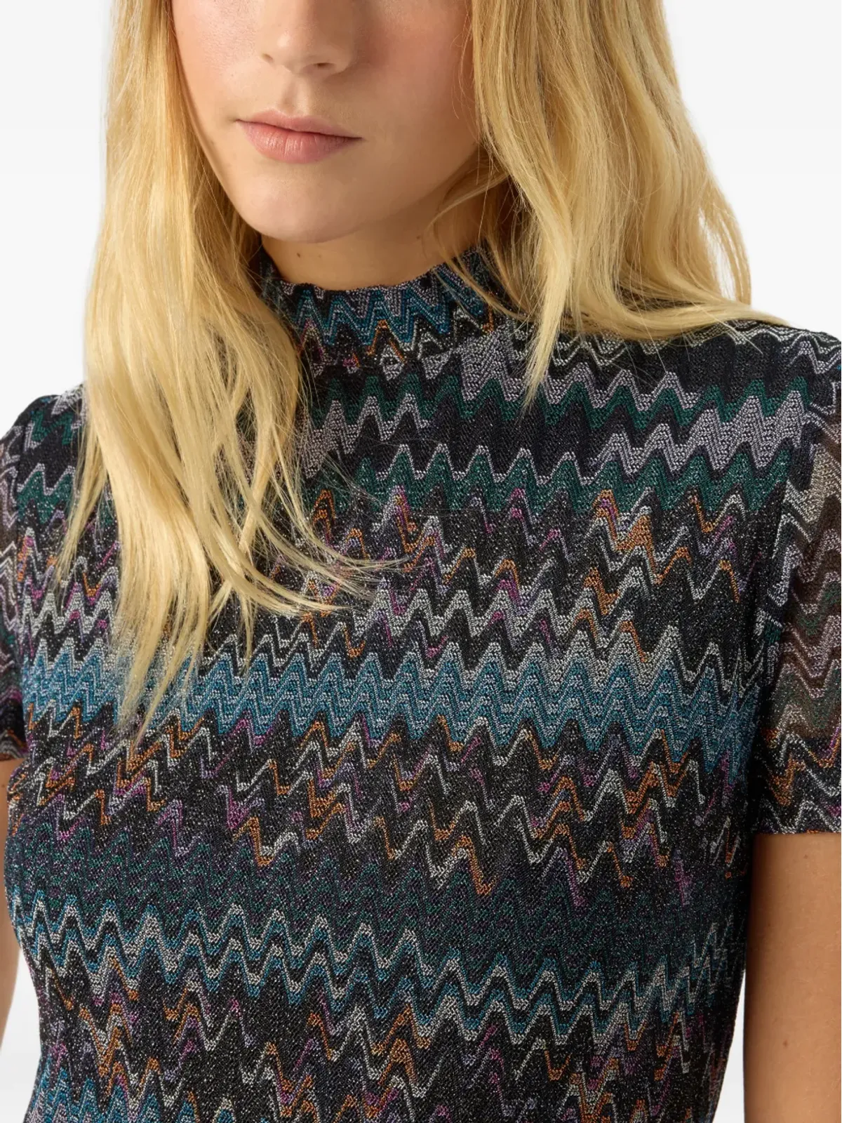 Missoni 柄入りハイネックドレス - 画像4