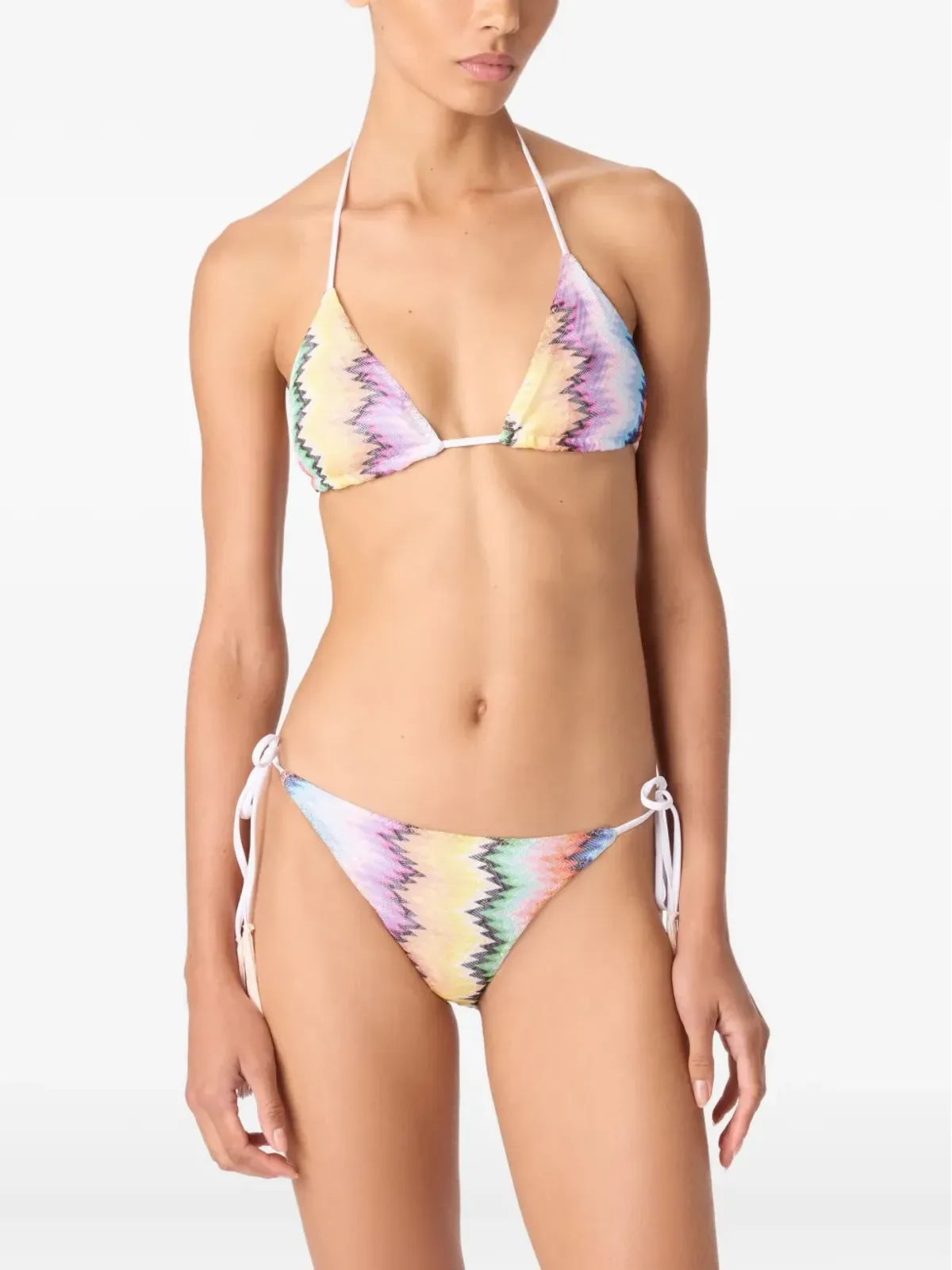 Missoni ジグザグ柄タッセルビキニ - イエロー - 画像2