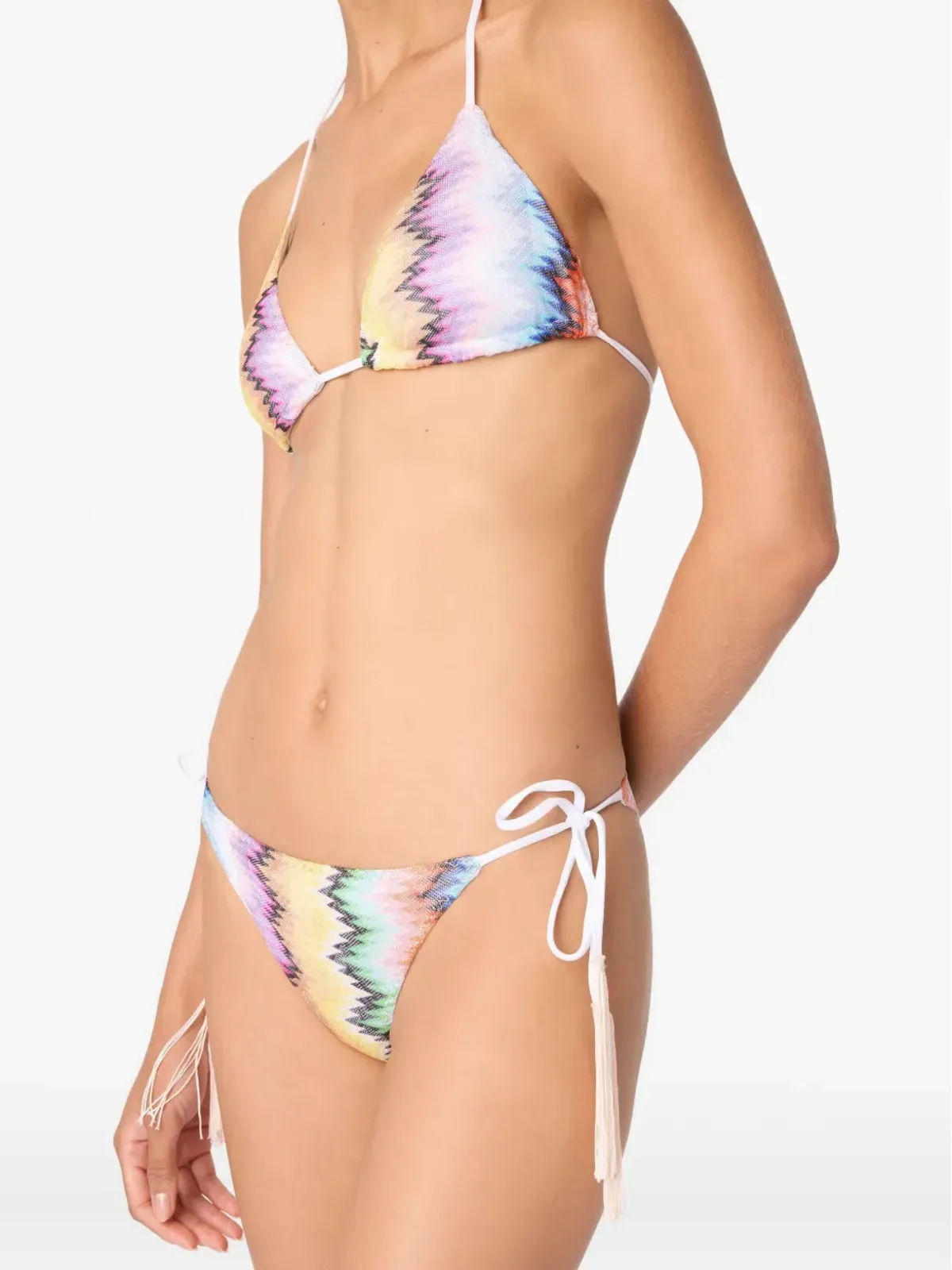 Missoni ジグザグ柄タッセルビキニ - イエロー - 画像3