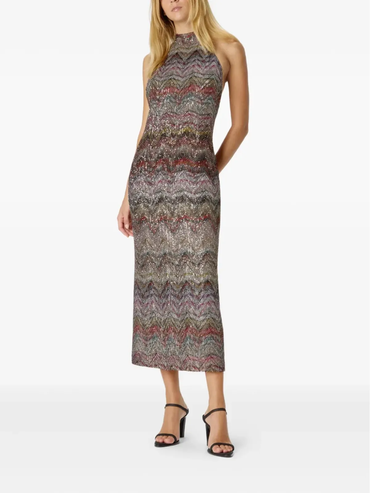 Missoni スパンコール装飾 ホルターネック ミディドレス - 画像2