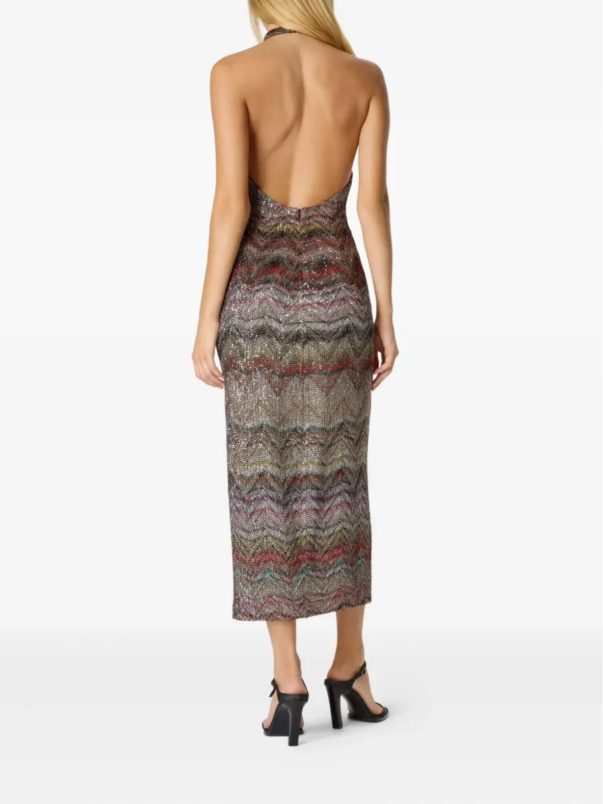 Missoni スパンコール装飾 ホルターネック ミディドレス - 画像3