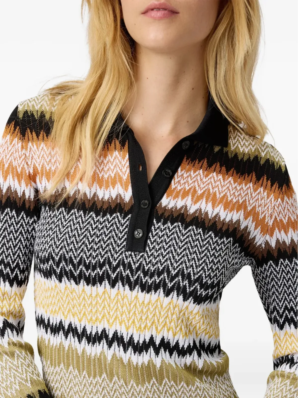 Missoni チェボロン柄ポロネックトップ - Multicolour - 画像4