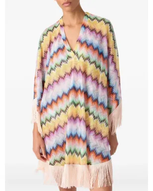 Missoni ジグザグ柄フリンジ付きミディドレス - サムネイル2