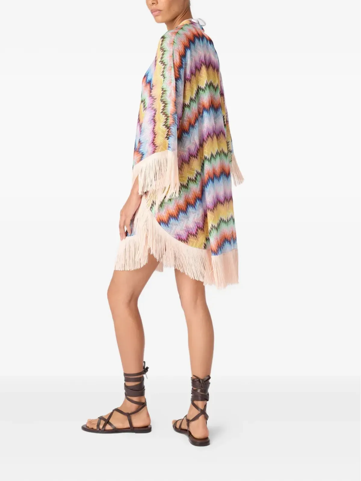 Missoni ジグザグ柄フリンジ付きミディドレス - 画像4