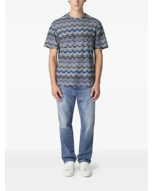 Missoni シェブロン柄 半袖Tシャツ - ブルー - サムネイル2