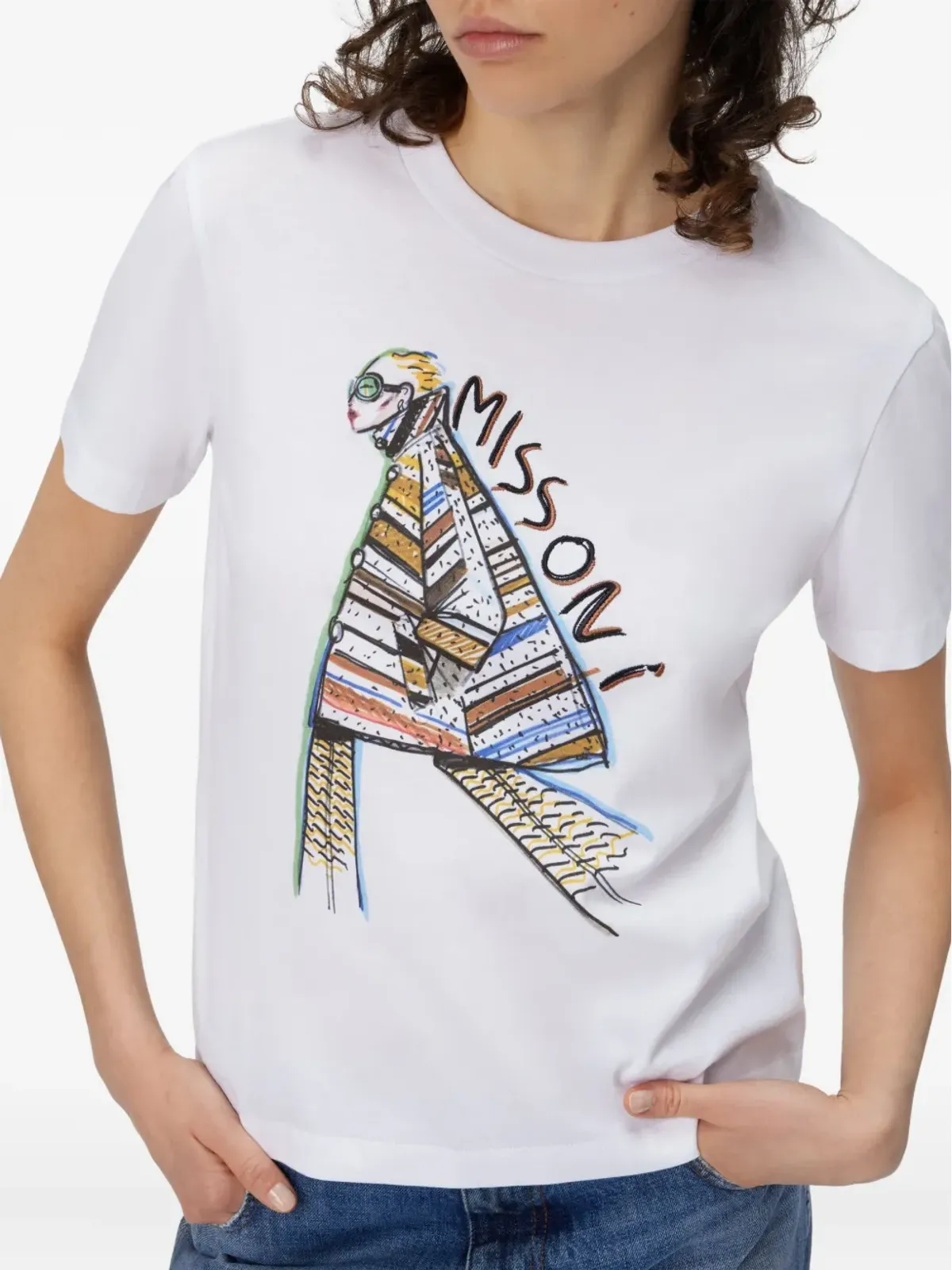Missoni グラフィックプリントTシャツ（ホワイト） - 画像4