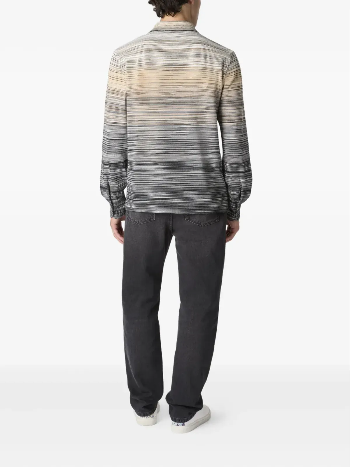 Missoni ストライプ長袖ポロシャツ - 画像3