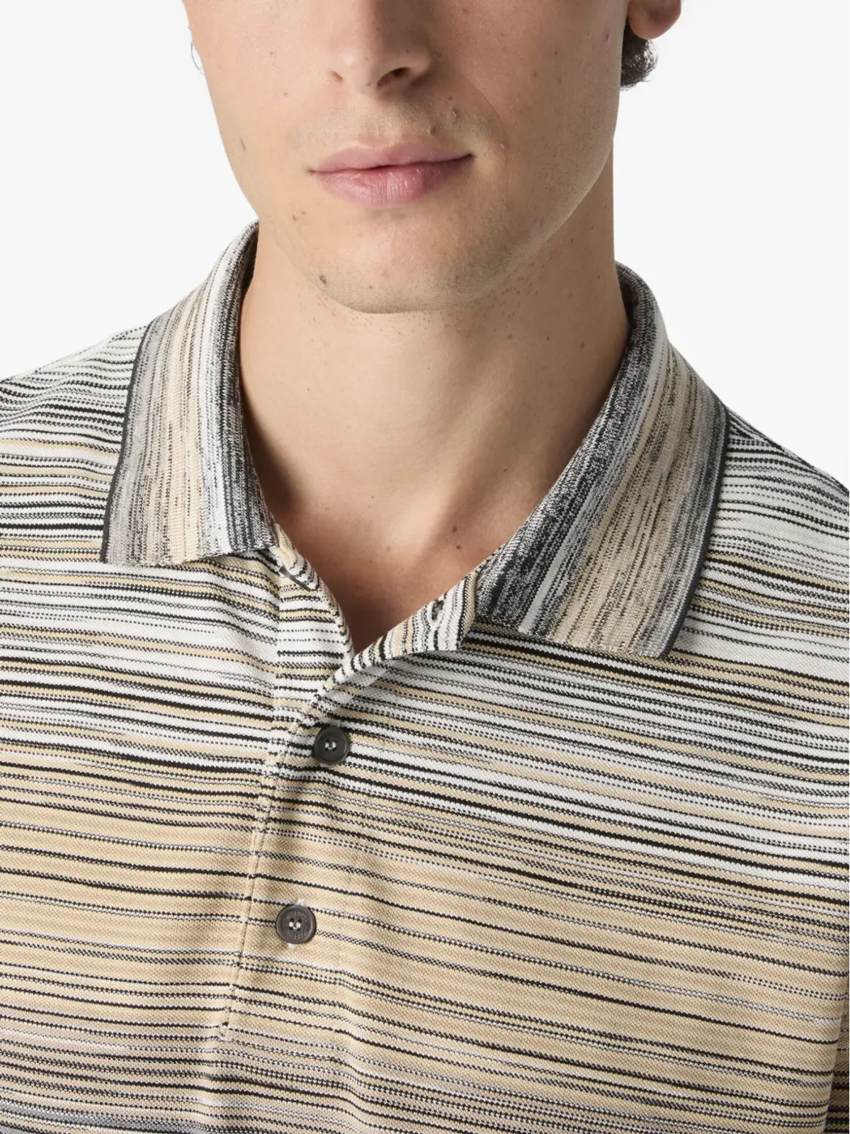 Missoni ストライプ長袖ポロシャツ - 画像4