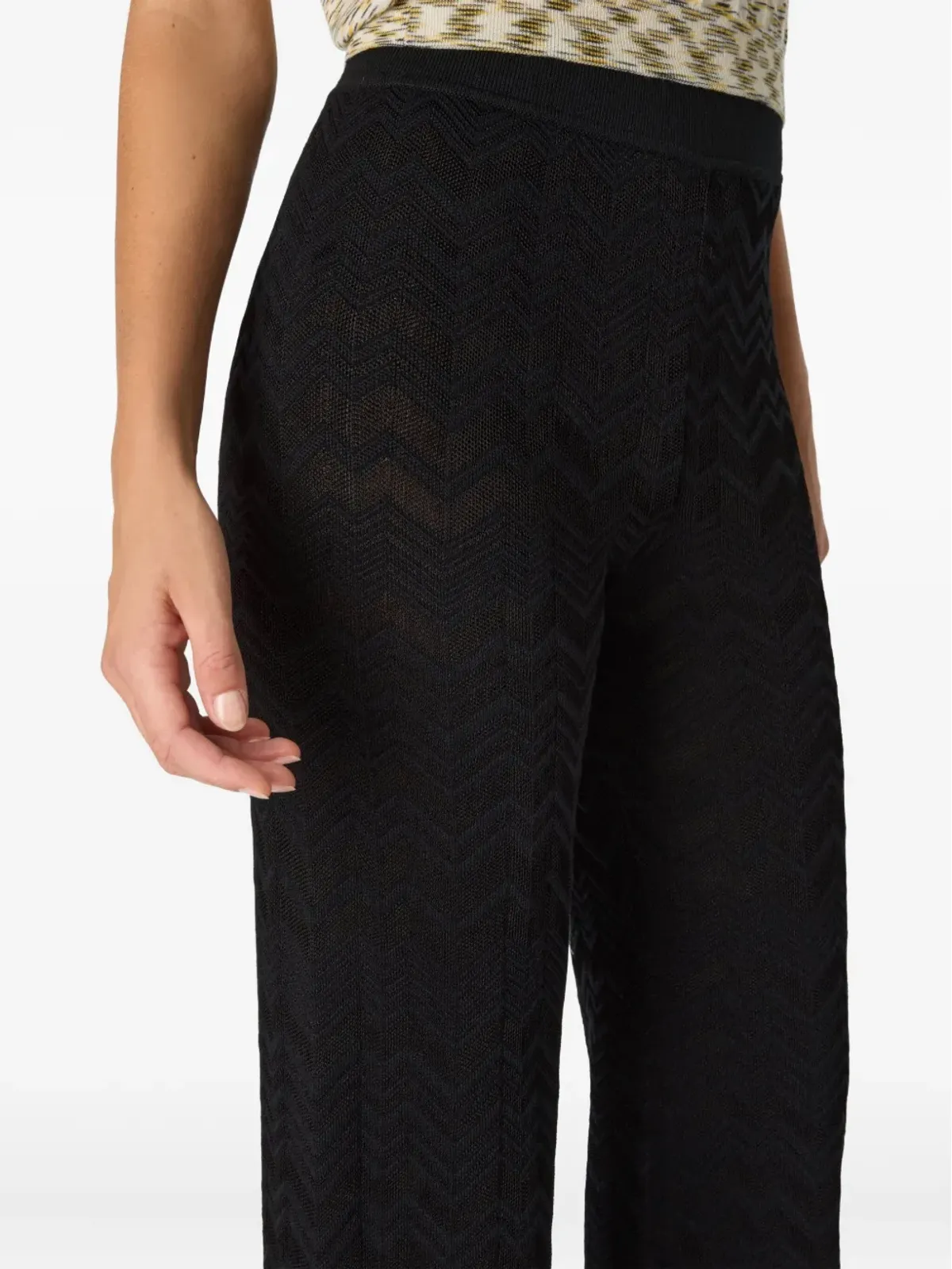 Missoni チェブロン柄ニットパンツ - 画像4